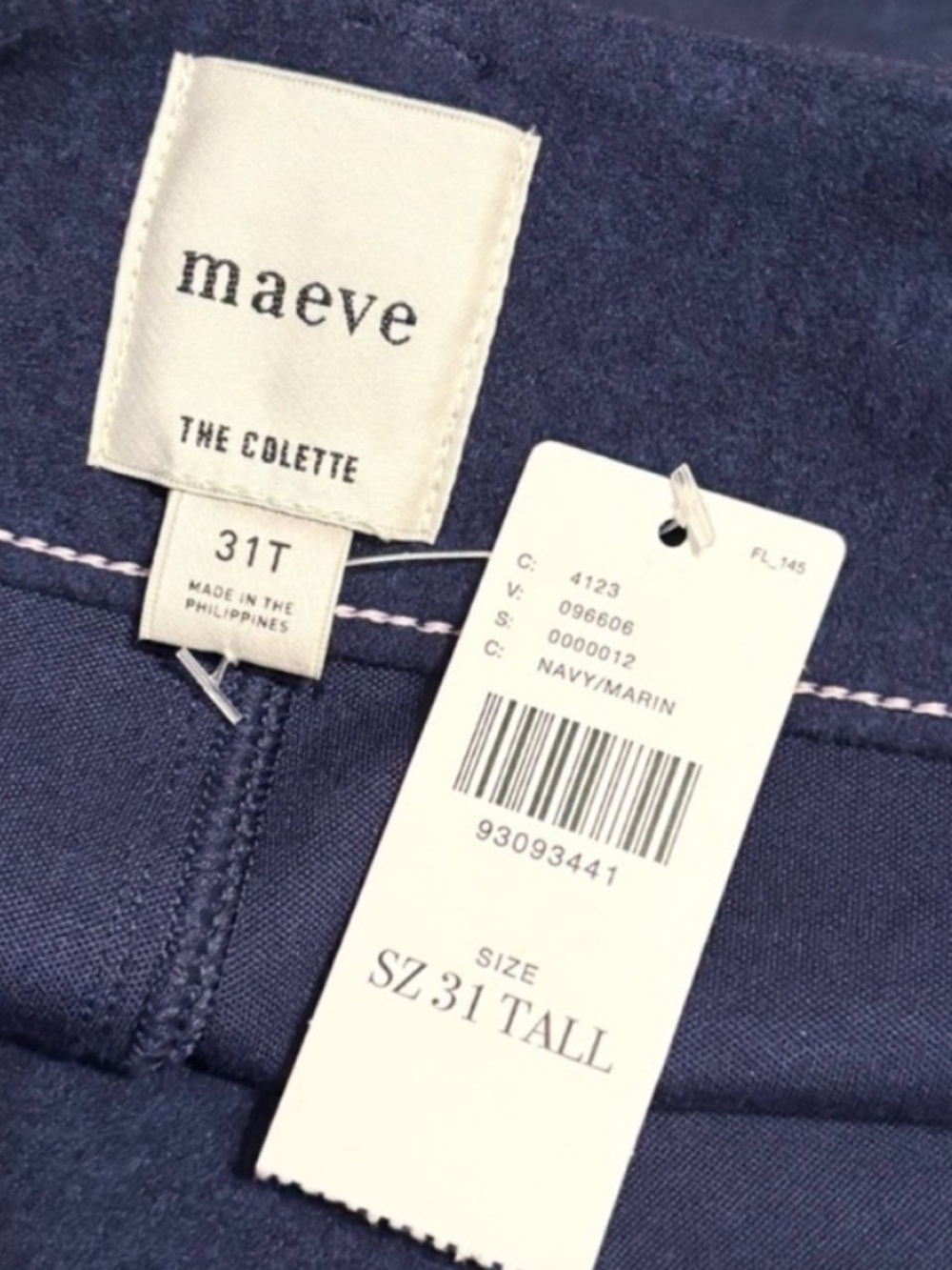 NWT Anthropologie MAEVE The Colette Pant Brushed Knit Wide Leg Blue Crop Sz 31 T - Picture 11 of 16